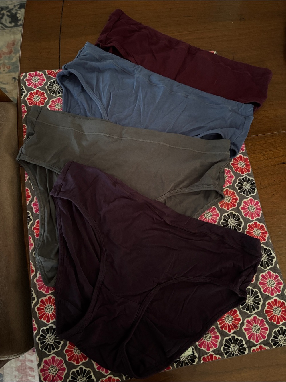 Women's Panties in Plum, Blue, and Gray Tones NEW Med